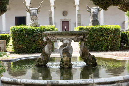 The baths of Diocletian (Thermae Diocletiani) in Rome. Italyのeditorial素材