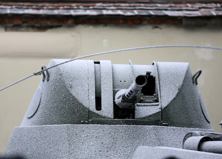 CRACOW, POLAND - FEBRUARY 12, 2016:  Shooting for a new biographical film about Tadeusz Kantor  the painter, the director, creators of the Theatre Cricot2. Cracow, Polandのeditorial素材