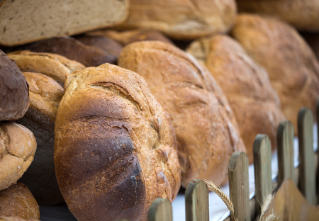 The  loaf of rustic bread traditionally roasted.の写真素材