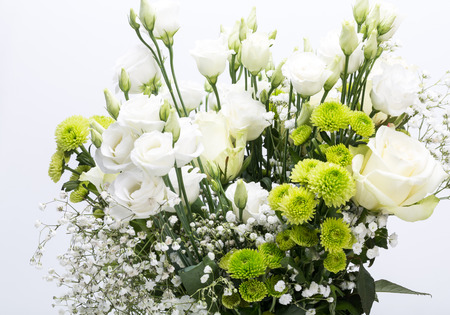 Close up of white rosesの写真素材