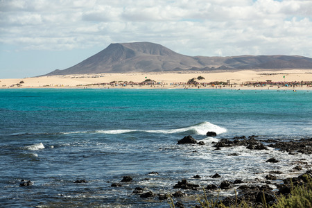 Corralejo Beach on Fuerteventura, Canary Islands. Spainの写真素材