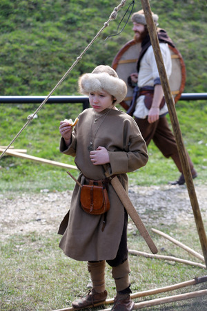 KRAKOW, POLAND - MARCH 29, 2016: Unidentified participants of Rekawka - Polish tradition, celebrated in Krakow on Tuesday after Easter. Currently has the character of festival historical reconstructionのeditorial素材