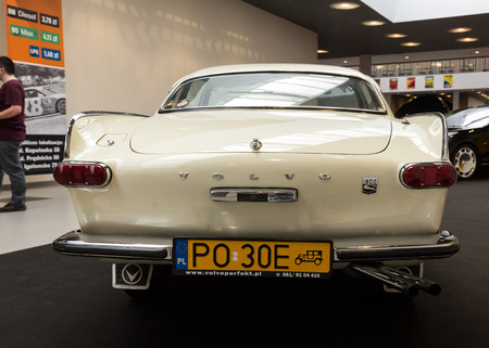 CRACOW, POLAND - MAY 21, 2016: Volvo 1800 S displayed at 3rd edition of MOTO SHOW in Krakow....