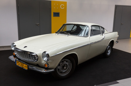 CRACOW, POLAND - MAY 21, 2016: Volvo 1800 S displayed at 3rd edition of MOTO SHOW in Krakow....