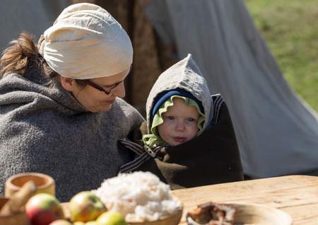 KRAKOW, POLAND - MARCH 29, 2016: Unidentified participants of Rekawka - Polish tradition, celebrated in Krakow on Tuesday after Easter. Currently has the character of festival historical reconstructionのeditorial素材