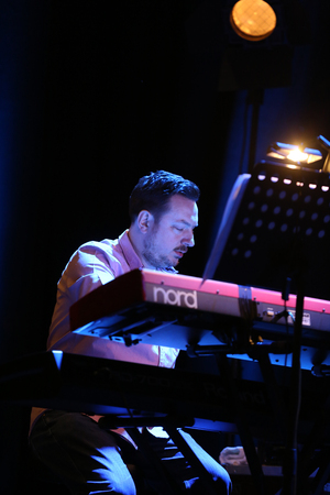 CRACOW, POLAND - MARCH 16, 2016:   Billy Cobham Band live on stage in ICE Cracow, Polandのeditorial素材