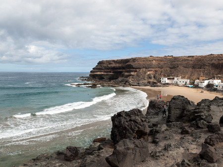 Puertito de los Molinos is a small village on Fuerteventura almost built on the beachのeditorial素材