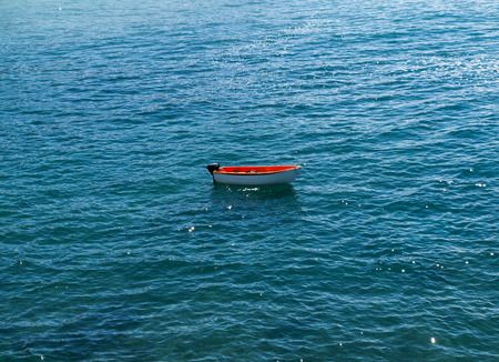 fishing boat in Caleta Negra beach in Ajuy, Fuerteventura, Canary Islands, Spainの写真素材