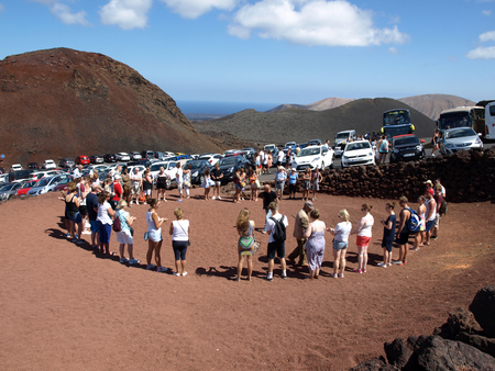 Timanfaya National Park in Lanzarote, Canary Islands, Spainのeditorial素材
