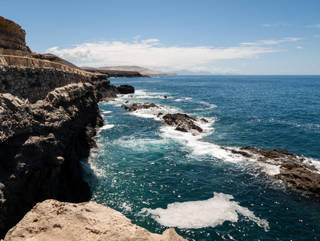 Coast near Ajuy village on Fuerteventura island in Spain