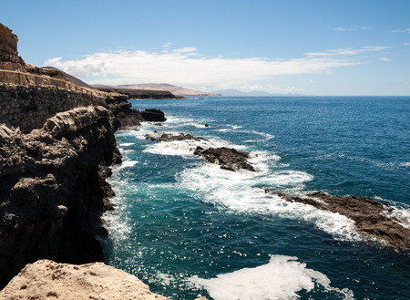 Coast near Ajuy village on Fuerteventura island in Spain
