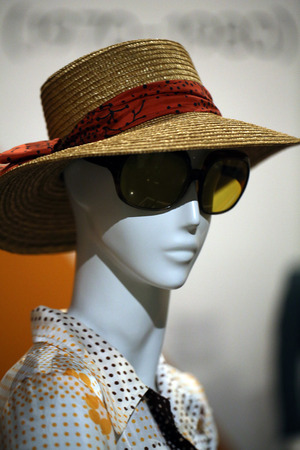 CRACOW, POLAND - JANUARY 24, 2016: Exhibition titled Fashionable in Communist Poland which reflects the unique character of fashion in the post-war decades. National Museum, Cracow, Polandのeditorial素材