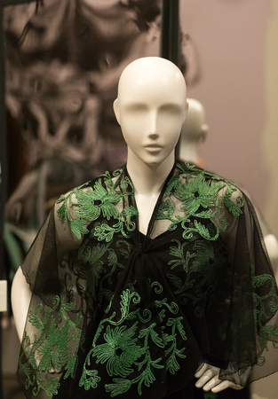 CRACOW, POLAND - JANUARY 24, 2016: Exhibition titled Fashionable in Communist Poland which reflects the unique character of fashion in the post-war decades. National Museum, Cracow, Polandのeditorial素材