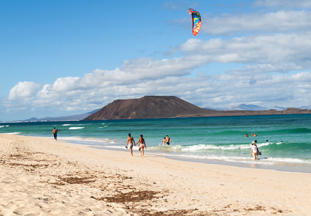 Corralejo Beach on Fuerteventura, Canary Islands, Spainのeditorial素材