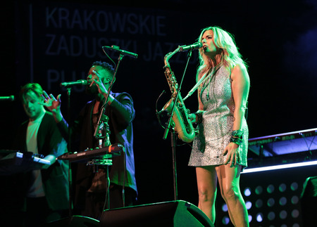 Candy Dulfer live on stage in ICE Cracow, Polandのeditorial素材
