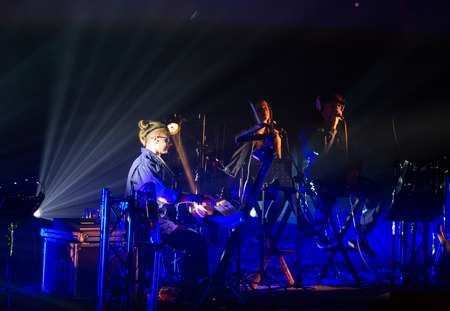CRACOW, POLAND - NOVEMBER 13, 2016: Beethoven Electric 3D  first  to Poland the concert with effects...