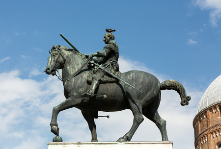 Equestrian statue of Gattamelata in Padua, Italyのeditorial素材