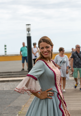 FUNCHAL, MADEIRA, PORTUGAL - SEPTEMBER 4, 2016: Madeira Wine Festival - Historical and Ethnographic parade in Funchal on Madeira. Portugalのeditorial素材