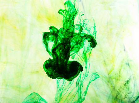 Acrylic colors and ink in water. Abstract background.の写真素材