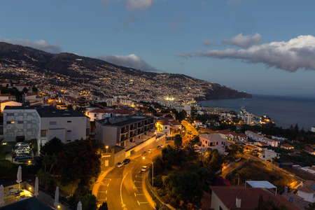 Panoramic view of Funchal on Madeira Island. Portugalの写真素材