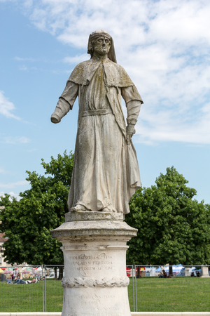 PADUA, ITALY - MAY 3, 2016: Statue on Piazza of Prato della Valle, Padua, Italy.のeditorial素材