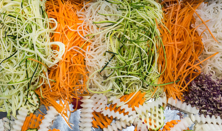 Different raw shredded vegetables as an example of a healthy dietの写真素材