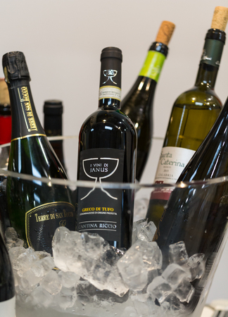 CRACOW, POLAND - NOVEMBER 17, 2016:  International Wine Trade Fair ENOEXPO in Cracow .Producers of wine from all around the world meet the importers, distributors and representatives. Cracow. Polandのeditorial素材
