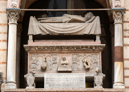 Scaliger tombs, a group of five gothic funerary monuments celebrating the Scaliger family in Verona. Italyのeditorial素材