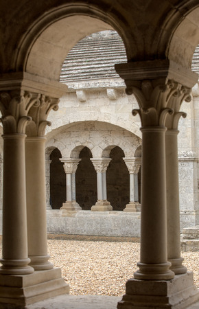 Cloisters in the  Abbey of St. Peter in Montmajour near Arles, Franceのeditorial素材