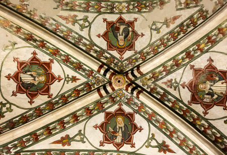 Interior of Sant'Anastasia Church in Verona, Italy. Sant'Anastasia is a church of the Dominican Order in Verona, it was built in 1280 -1400のeditorial素材