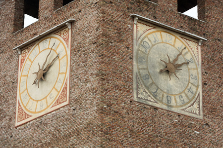 Tower of Castelvecchio fortress in Verona,  Italyの写真素材