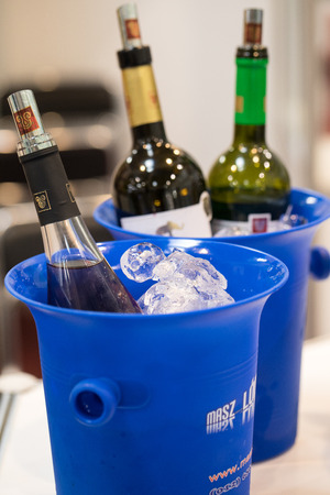 CRACOW POLAND - NOVEMBER 16 2017: International Wine Trade Fair ENOEXPO in Cracow. Producers of wine from all around the world meet the importers distributors and representatives. Cracow. Polandのeditorial素材