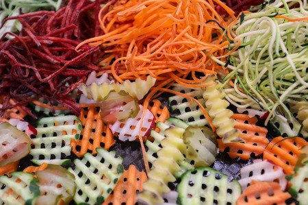 Different raw shredded vegetables as an example of a healthy dietの写真素材