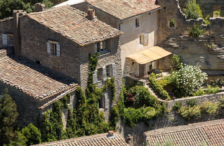 Medieval hilltop town of Gordes. Provence. France.の写真素材