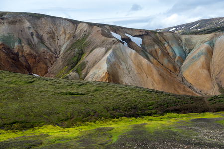 Volcanic mountains of Landmannalaugar in Fjallabak Nature Reserve. Icelandの写真素材