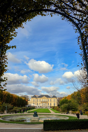 Paris, France- November 2017:  Rodin Museum in Paris. France. のeditorial素材
