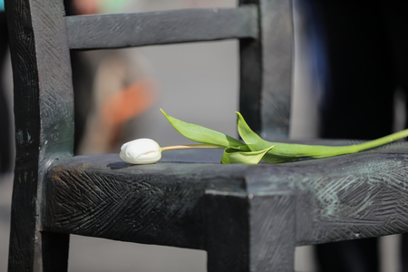 Cracow, Poland - March 11, 2018: The 75th Anniversary of the Krakow Ghetto Liquidation - Remembrance March. Cracow. Polandのeditorial素材