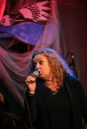 Cracow, Poland - June 26, 2018: Legendary Polish singer Hanna Banaszak performs live at the Summer Jazz Festival in Krakow, is the 23rd edition of the festival, which will host over 150 concerts and will perform over 500 jazz musiciansのeditorial素材