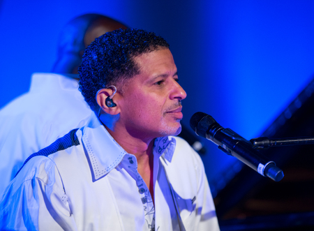 Cracow, Poland - July 8, 2018: Take 6 live on stage of Auditorium Maximum UJ at the Summer Jazz Festival in Krakow. Polandのeditorial素材