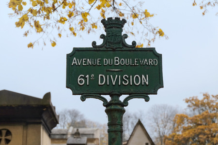 Paris, France - November 2017: Pere Lachaise cemetery in Paris, Franceの写真素材