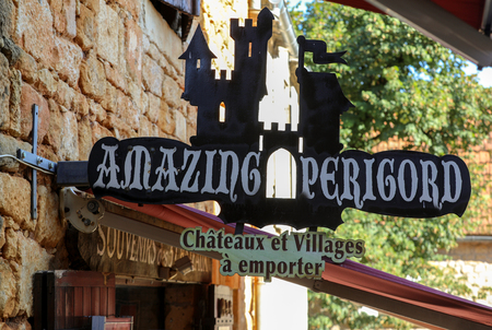 Castelnaud, Dordogne, France - September 7, 2018: Village around Castelnaud-la-chapelle castle in Dordogne valley, Perigord Noir, Franceの写真素材