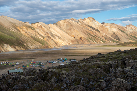 Volcanic mountains of Landmannalaugar in Fjallabak Nature Reserve. Icelandの写真素材