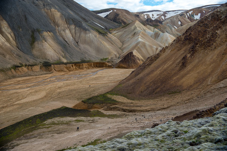 Volcanic mountains of Landmannalaugar in Fjallabak Nature Reserve. Icelandの写真素材