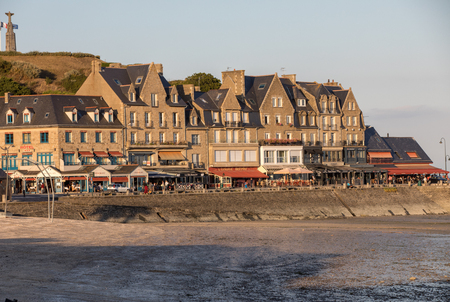 Cancale, France - September 13, 2018: Cancale, fishing port and famous oysters production town located at the western end of the bay of Mont Saint-Michel on the Emerald Coast, Brittany, Franceのeditorial素材