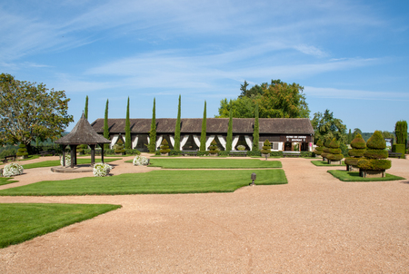 The picturesque Jardins du Manoir d Eyrignac in Dordogne. Franceのeditorial素材