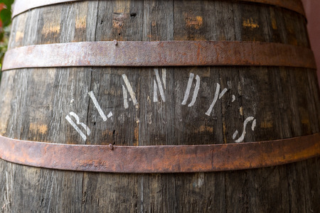 Funchal, Madeira, Portugal - April 23, 2018: The museum - storage of expensive vintage wine Madera....