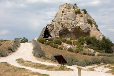 The Citadel also known as the Ville Morte in Les Baux de Provence, Bouches-du-Rhone, Provence, France.の写真素材