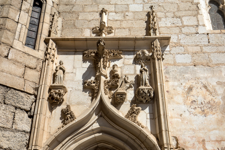 Basilica of St-Sauveur at Pilgrimage town of Rocamadour, Episcopal city and sanctuary of the Blessed Virgin Mary, Lot, Midi-Pyrenees, Franceのeditorial素材