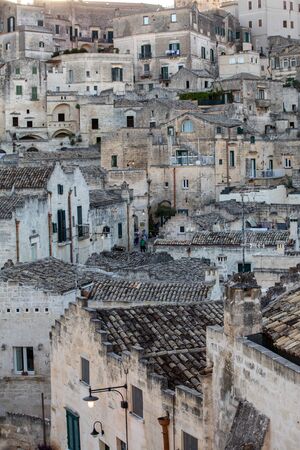 VMatera, Italy - September 14, 2019: View of the Sassi di Matera a historic district in the city of Matera, well-known for their ancient cave dwellings. Basilicata. Italyのeditorial素材