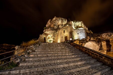 Church of Santa Maria di Idris in the Sassi di Matera a historic district in the city of Matera....